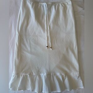 Express White Cotton Ruffle Hem Skirt Size Small Y2K